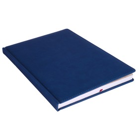 

Ежедневник недатированный А4, 136 листов Velvet soft-touch, обложка ПВХ, ляссе, синий