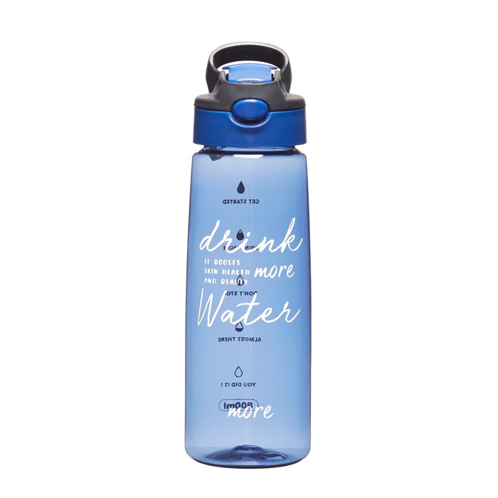 Бутылка для воды, 800 мл, с поильником и подвесом,  7.5 х 25 см