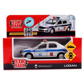 

Машина металлическая Renault Logan полиция, 12 см, открыв двери, инерционная