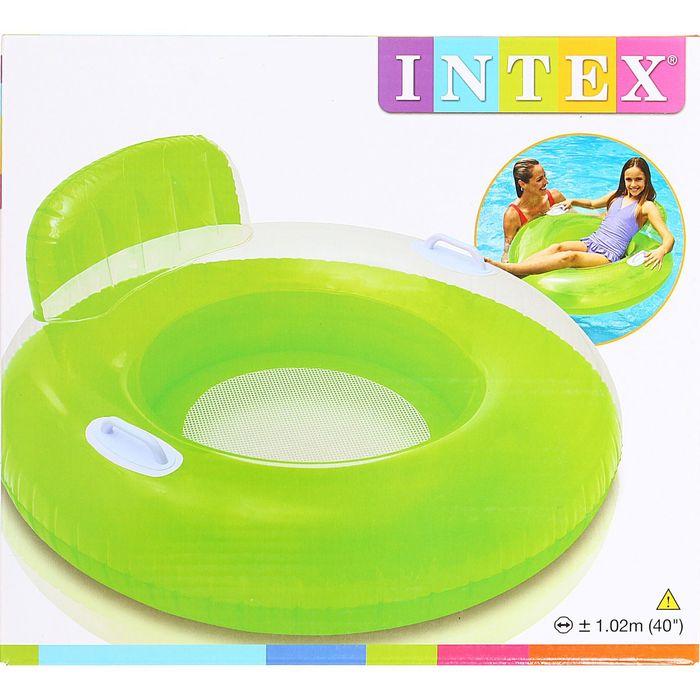 Круг надувной со спинкой и ручками, d=102 см, от 8 лет, МИКС 56512NP INTEX