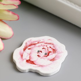 

Набор пуговиц для творчества дерево "Розовый пион" набор 15 шт 2,9х2,7 см