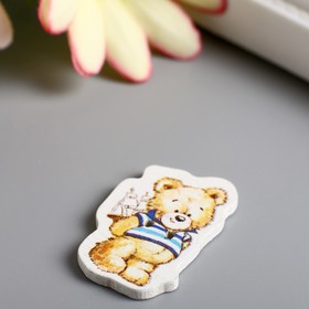 

Набор пуговиц для творчества дерево "Мишутка с кораблём" набор 15 шт 3,2х2,2 см