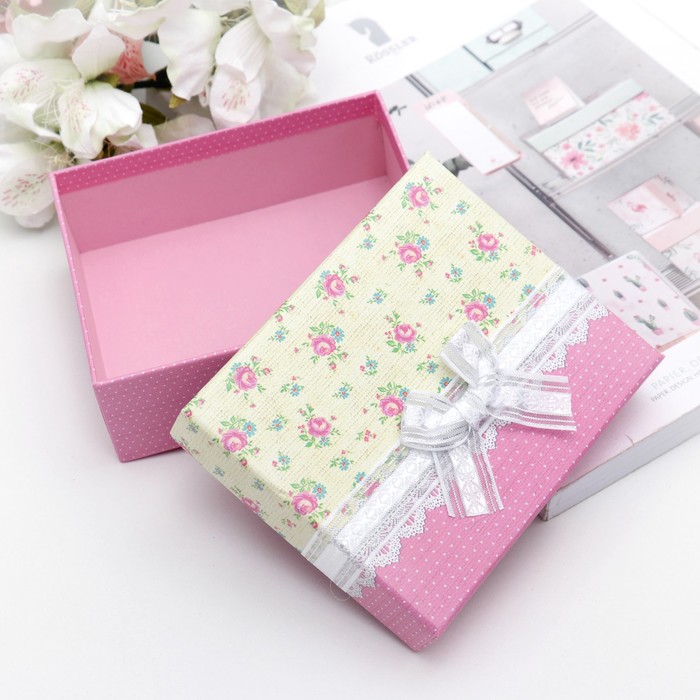 Коробка подарочная "Нежность", 14,5 х 12 х 5 см