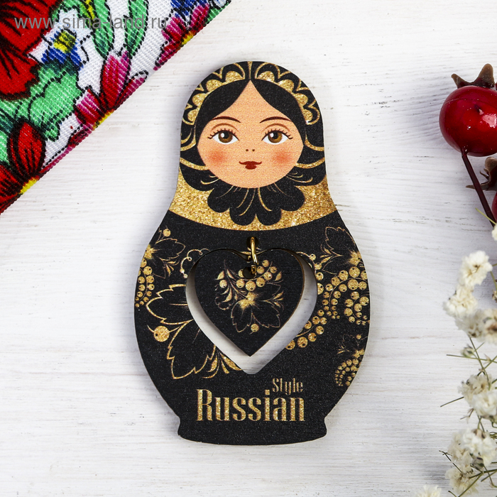 

Магнит-матрёшка с подвесом Russian style