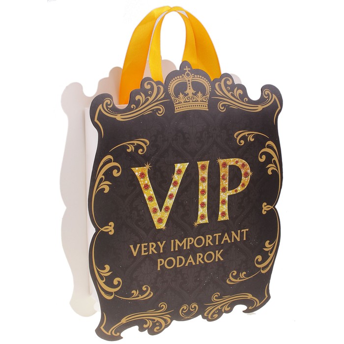 Пакет открытка с тиснением VIP