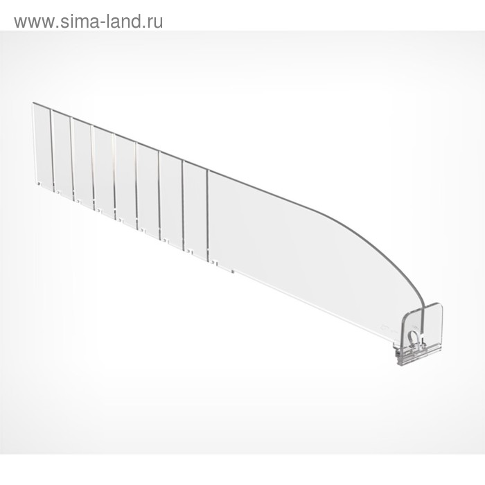 Пластиковый обламывающийся разделитель высотой 60 мм c передним ограничителем 30 мм, L=285-485 мм