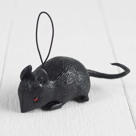 Прикол «Мышь», резиновая, цвет чёрный Ош