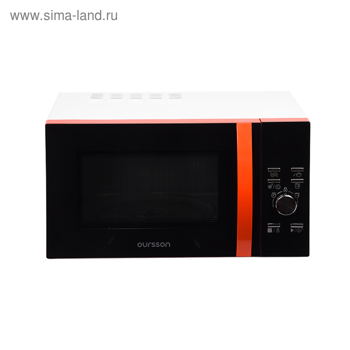 Микроволновая печь Oursson MD2351/OR, 1280 Вт, 23 л, 8 режимов, чёрно-оранжевая