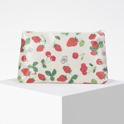 Косметичка простая, отдел на молнии, цвет бежевый