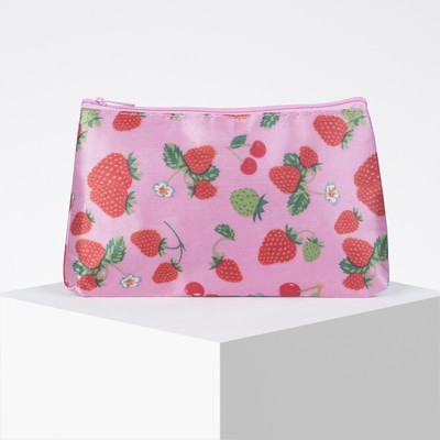 Косметичка простая, отдел на молнии, цвет розовый