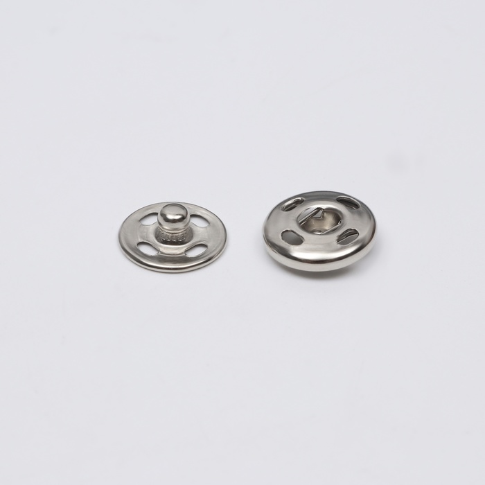 Кнопки пришивные, d = 12 мм, 36 шт, цвет серебряный