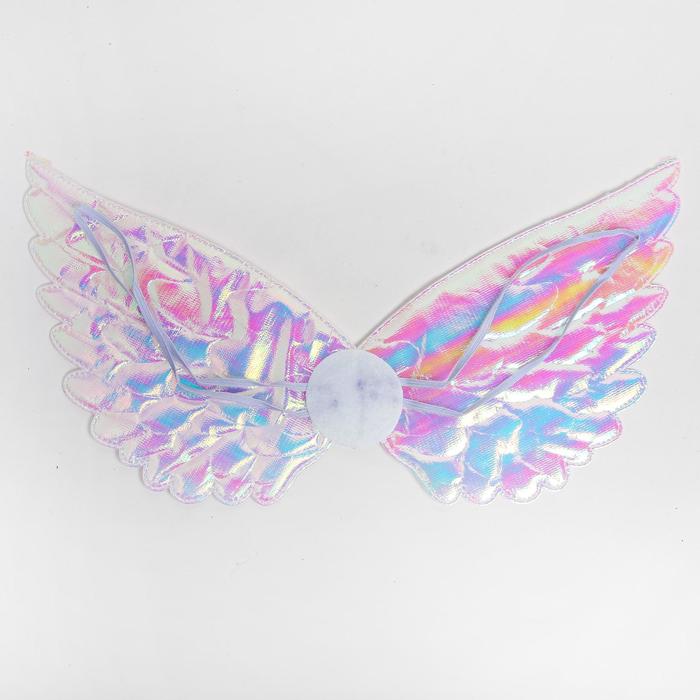фото Карнавальные крылья «ангелочек», для детей, цвет белый страна карнавалия