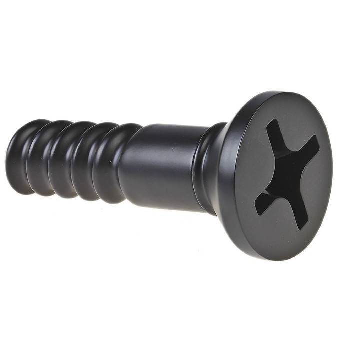 Держатель для туалетной бумаги "Шуруп" черный