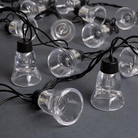 

Гирлянда "Нить" улично-комнатная с насадками "Колокол", 5м, LED(IP44)-40-220V, 8 режимов, нить тёмная, свечение фиолетовое