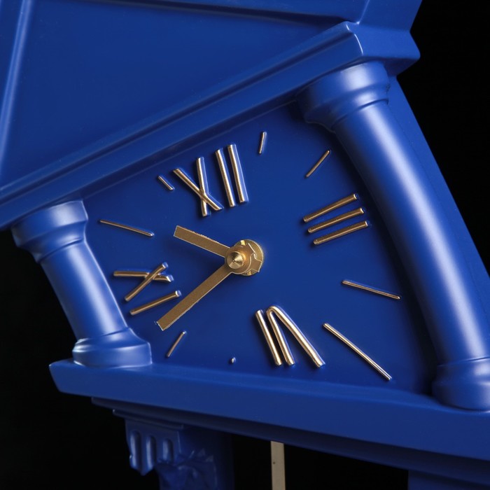 Часы настольные "Маятник на ноге" синие