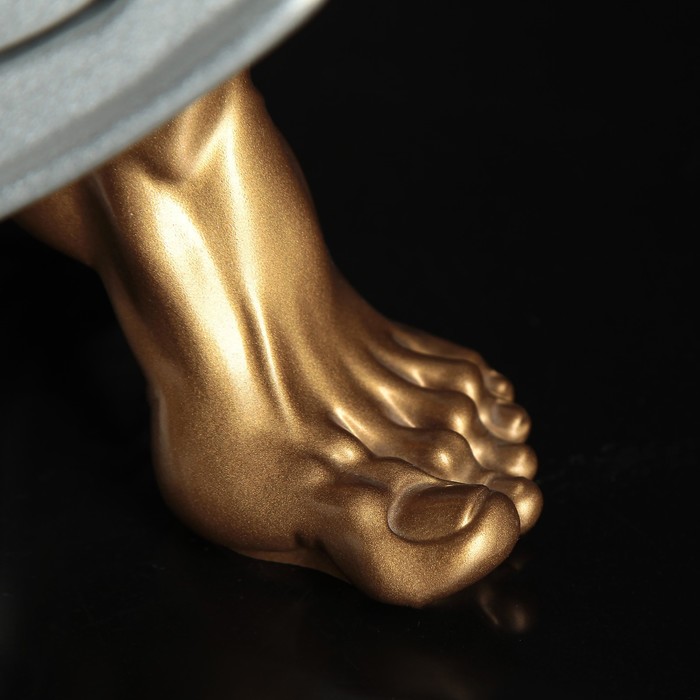 Лампа настольная "Комод на ноге", цвет хром