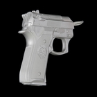 Вешалка "Пистолет", цвет хром, 4 × 15 × 13 см - Фото 1