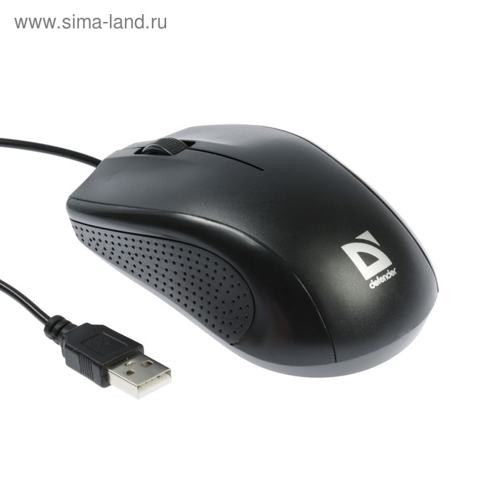 Мышь Defender Optimum MB-160 проводная оптическая 1000 dpi USB 11 м черная 13500₽