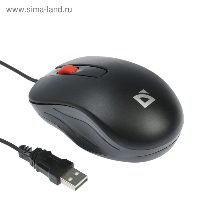 Мышь Defender Point MM-756 проводная оптическая 1000 dpi USB 15 м черная 12700₽