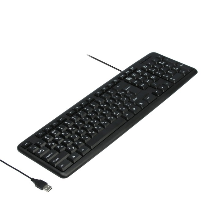 Клавиатура Defender #1 HB-420 RU, проводная, мембранная, 107 клавиш, USB, 1.5 м, черная