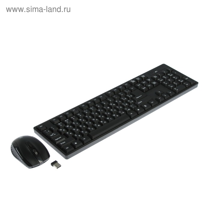 Комплект клавиатура и мышь Defender #1 C-915 RU, беспроводной,мембранный,1200 dpi,USB,черный