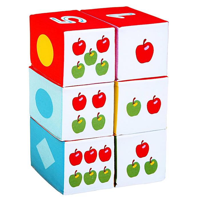 фото Набор мягких кубиков «три кота. математика» мякиши