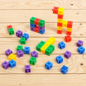 Обучающий набор «Кубики-конструктор: Логика и внимание» с заданиями, в пакете Ош