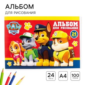 Альбом для рисования А4, 24 листа на скрепке Paw Patrol