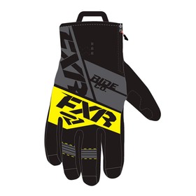 

Перчатки FXR Fuel с утеплителем, чёрный, серый, жёлтый, XL