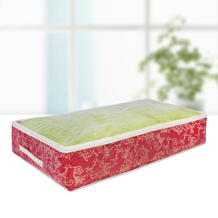 Кофр для хранения вещей, 80х45х15 см, цвет бордовый