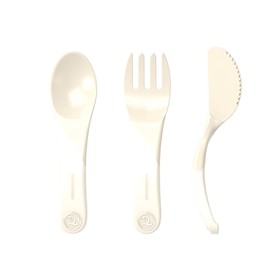 

Набор детских приборов Twistshake Learn Cutlery, цвет пастельный бежевый, от 6 месяцев