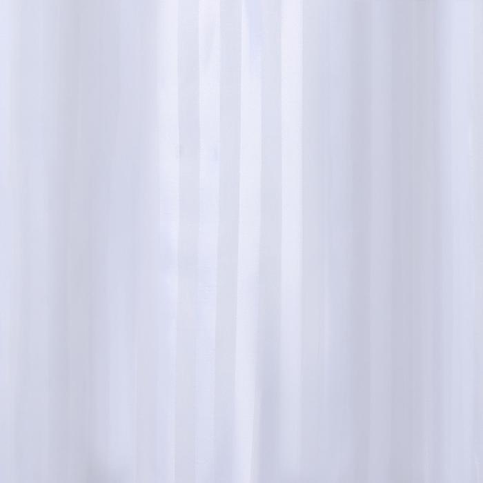 Штора для ванной комнаты Доляна «Полоска», 180×180 см, полиэстер, цвет белый