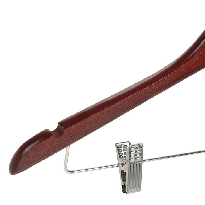 Вешалка-плечики с зажимами, размер 48-50, цвет вишневый