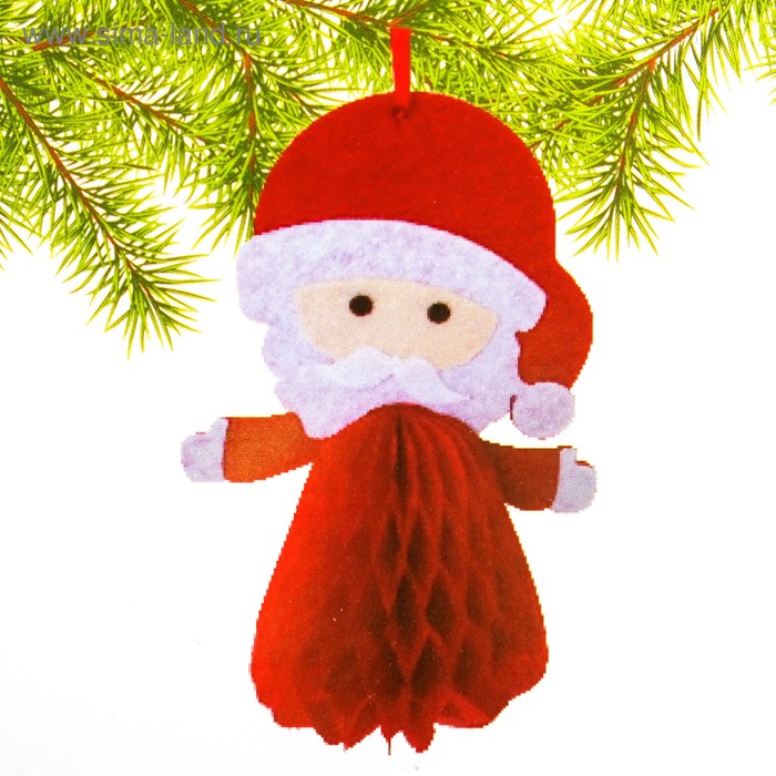 Набор для создания подвесной ёлочной игрушки из фетра и бумаги гофре «Дед Мороз» школа талантов набор для создания подвесной ёлочной игрушки из фетра дед мороз и звезда