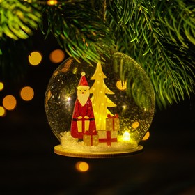 

Декор с подсветкой в стекле «Праздничный шар» 8×8×7 см