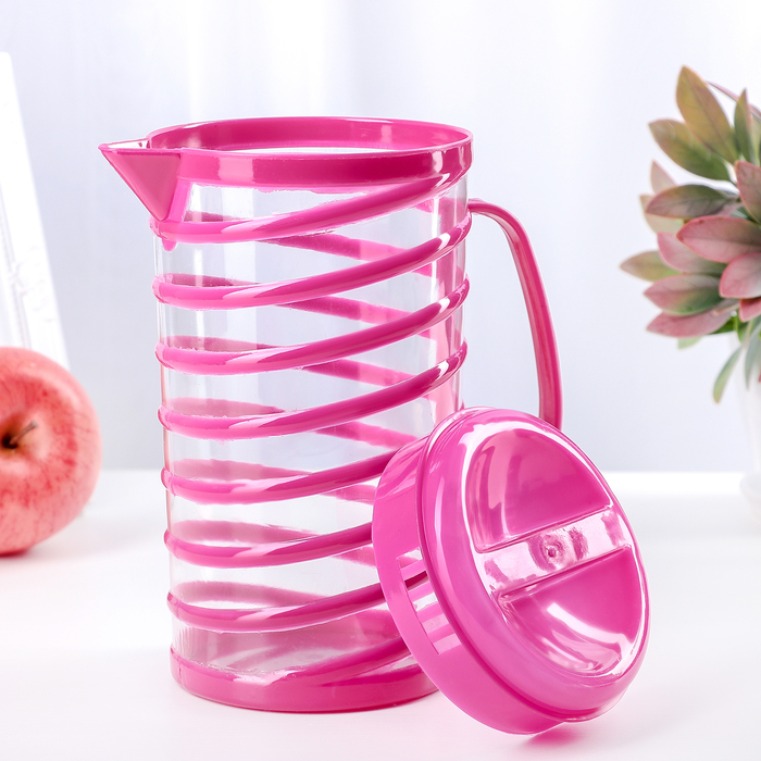 Набор питьевой "Конфетти", 5 предметов: кувшин 1,5 л, 4 стакана 250 мл, 13х11х20 см, цвета МИКС