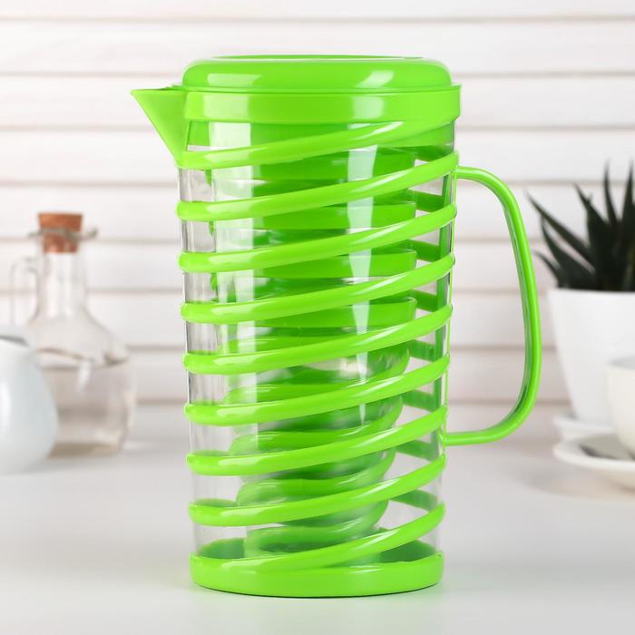 Набор питьевой "Конфетти", 5 предметов: кувшин 1,5 л, 4 стакана 250 мл, 13х11х20 см, цвета МИКС