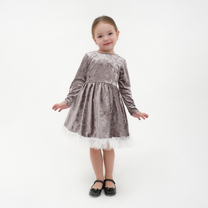 

Платье для девочки нарядное KAFTAN «Куколка», цвет серый, рост 86-92, размер 28