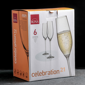 

Набор бокалов для шампанского Celebration, 210 мл, перламутр