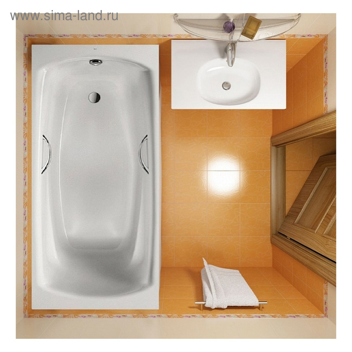 

Ванна стальная Roca Swing 170 x 75 см, цвет белый