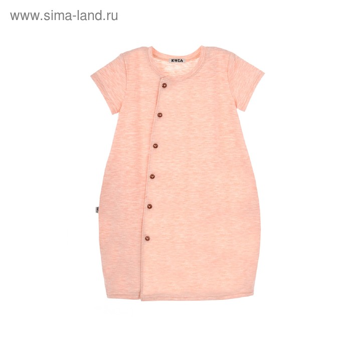 фото Платье кузя, рост 104-110 см, цвет розовый меланж