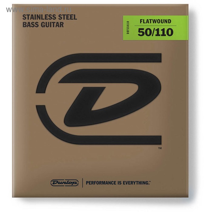 фото Струны для бас-гитары dunlop dbfs50110 flatwound сталь, 50-110