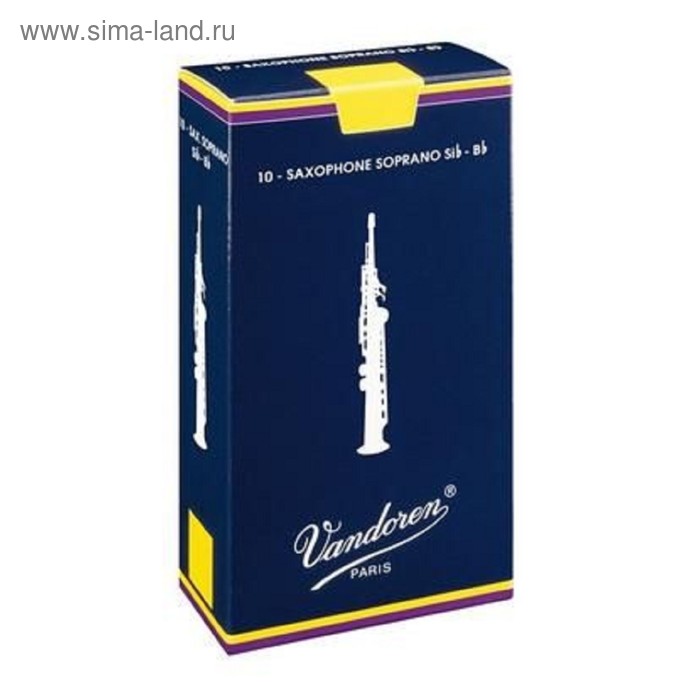 

Трости Vandoren SR204 для саксофона Сопрано Традиционные №4 (10шт)