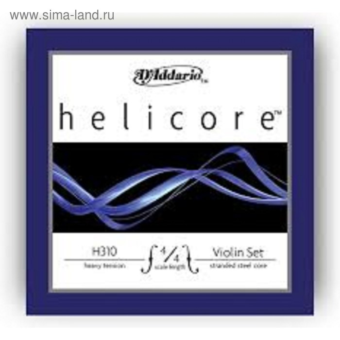 фото Струны для скрипки d'addario h310-4/4h helicore размером 4/4, сильное натяжение