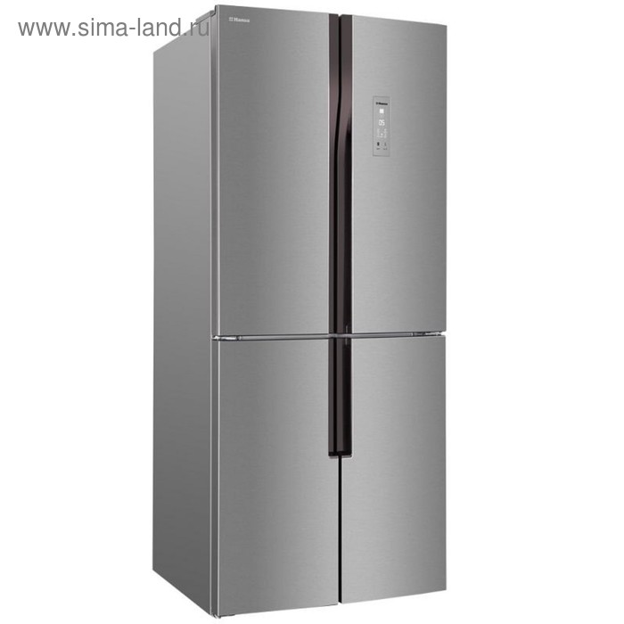Холодильник Hansa FY418.3DFXC, Side-by-Side, класс А+, 440 л, Full No Frost, серебристый