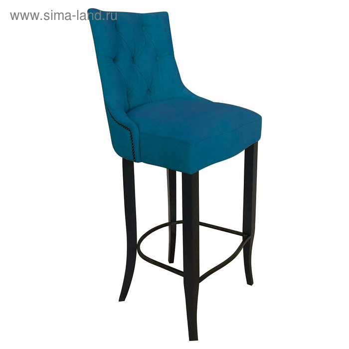 фото Барный стул «верона 2», ткань энигма велюр, опоры венге, цвет тёмно-бирюзовый риал