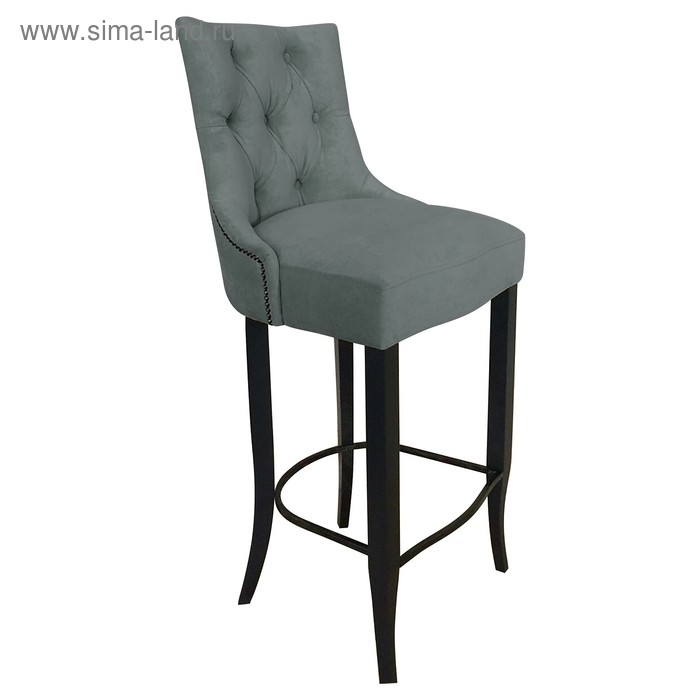 фото Барный стул «верона 2», ткань энигма велюр, опоры венге, цвет серый риал