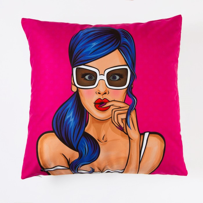 

Наволочка декоративная Этель Красотки «Загадка» 42 х 42 см, велюр