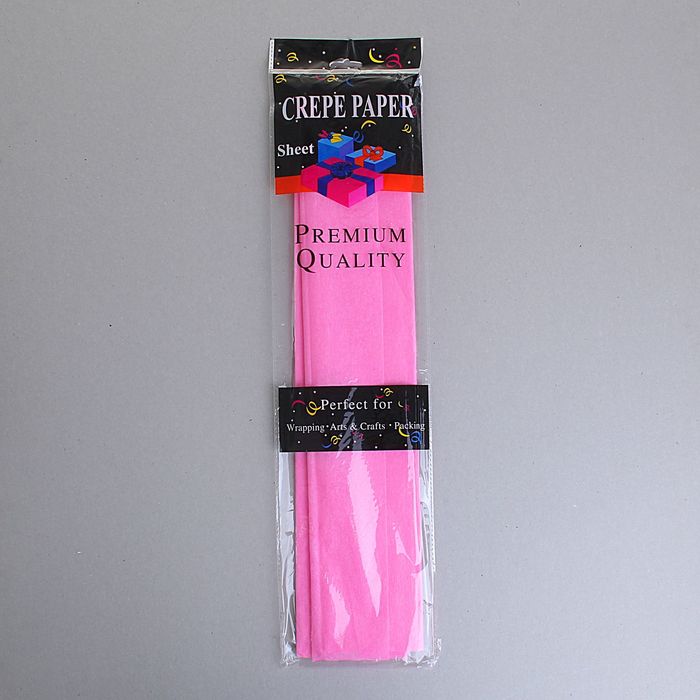 Бумага тишью гофрированная, цвет светло-розовый