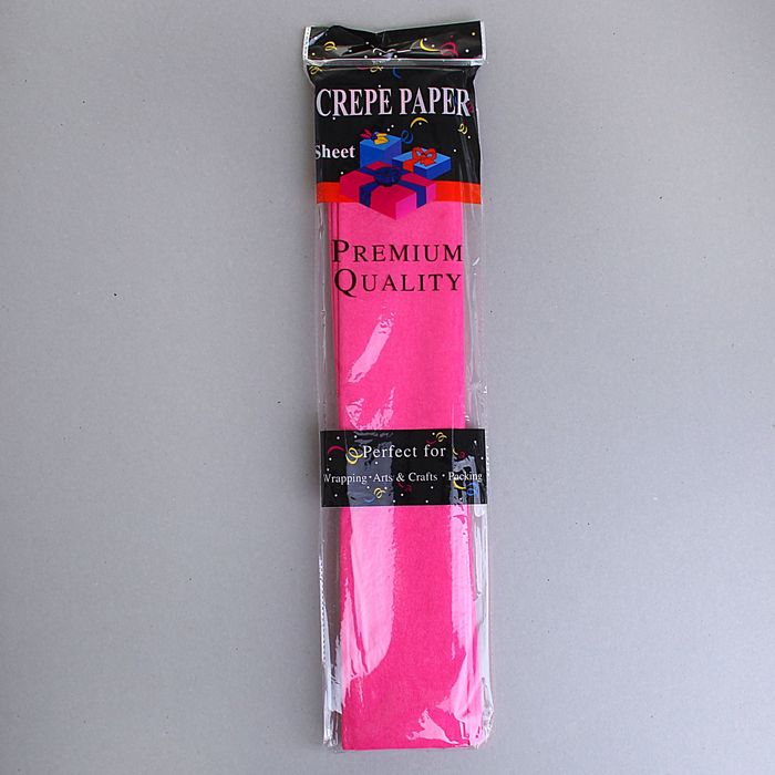 Бумага тишью, 50 х 200 см, гофрированная, розовый